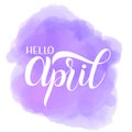 Hello April lettering.