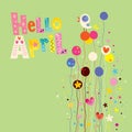 Hello april spring card