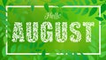 Hello AUGUST. Decorative Font made in swirls and floral elements Royalty Free Stock Photo