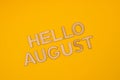 hello august illustration background Royalty Free Stock Photo