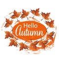 Hello Autumn Card. Royalty Free Stock Photo