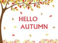 Hello autumn fall writing Royalty Free Stock Photo