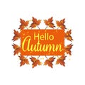 Hello Autumn Card. Royalty Free Stock Photo