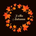 Autumn sale background layout decorate with leaves for shopping sale. Frame leaflet or web banner.
