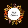 Autumn sale background layout decorate with leaves for shopping sale. Frame leaflet or web banner.