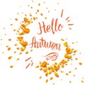 Hello autumn lettering