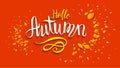 Hello autumn lettering