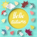 Hello Autumn Origami Greeting Card