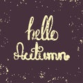 Hello Autumn Retro Poster.