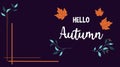 Hello autumn trendy flat style design template Royalty Free Stock Photo