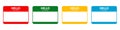 Hello badge icon set simple design