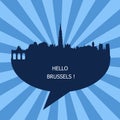 The Hello Brussels Emblem, Belgium Royalty Free Stock Photo