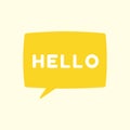 Hello bubble, speech message, vector, illustration