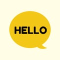 Hello bubble, speech message, vector, illustration