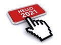 Hello 2021 button