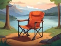 Camping Chair with village look, nice view.