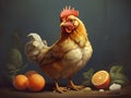 Chicken illustration images, are nice looking. Royalty Free Stock Photo