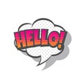 Hello comic cartoon text lettering