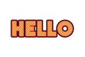 Hello comic words isolated icon