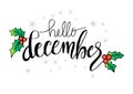 Hello December lettering.