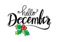 Hello December lettering.