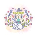 Hello easter card design