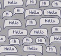 Hello, English, seamless pattern, gray, color, ve ctor