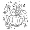 Happy Fall coloring page, Autumn Fall Activities centrists coloring page, Autumn falling leaves