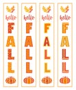 Hello Fall Home Front Porch Vertical Sign set Royalty Free Stock Photo