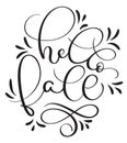 Hello fall text on white background. Hand drawn Calligraphy lettering Vector illustration EPS10