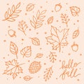 Hello fall vector clip art