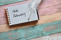 hello february background Royalty Free Stock Photo