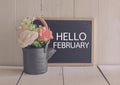 Hello february Royalty Free Stock Photo