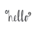 Hello. Hand lettering. Calligraphy