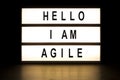 Hello I am agile light box sign board