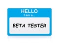 Hello i am a beta tester Name Tag