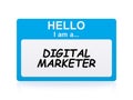 Hello i am a digital marketer Name Tag