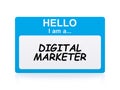 Hello i am a digital marketer Name Tag