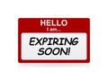 Hello i am expiring soon Royalty Free Stock Photo