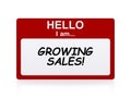 Hello i am growing sales Name Tag