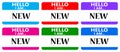 Hello i am new name tags Royalty Free Stock Photo