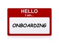 Hello i am onboarding Name Tag Royalty Free Stock Photo