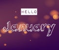 Hello January background