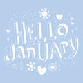 Hello January Royalty Free Stock Photo