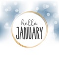 Hello January. Hello January vector. Welcome January.