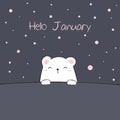 Hello January. Hello January vector. Welcome January.