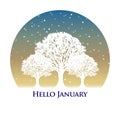 Hello January. Hello January vector. Welcome January.