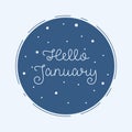 Hello January. Hello January vector. Welcome January.