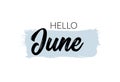 Hello june banner illustration lettering vector logo typography