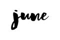 Hello June hand drawn inscription. lettering calligraphy illustration Royalty Free Stock Photo